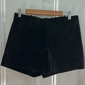 Black herringbone cord Tailored Shorts